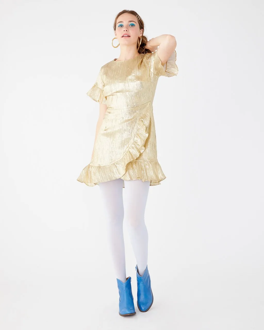 Mylar Mini Dress - Gold
