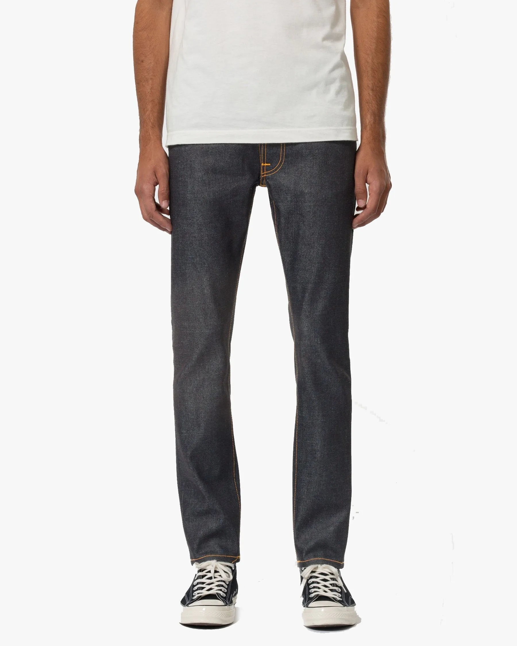 Nudie Lean Dean Slim Tapered Mens Jeans - Dry Japan Selvage