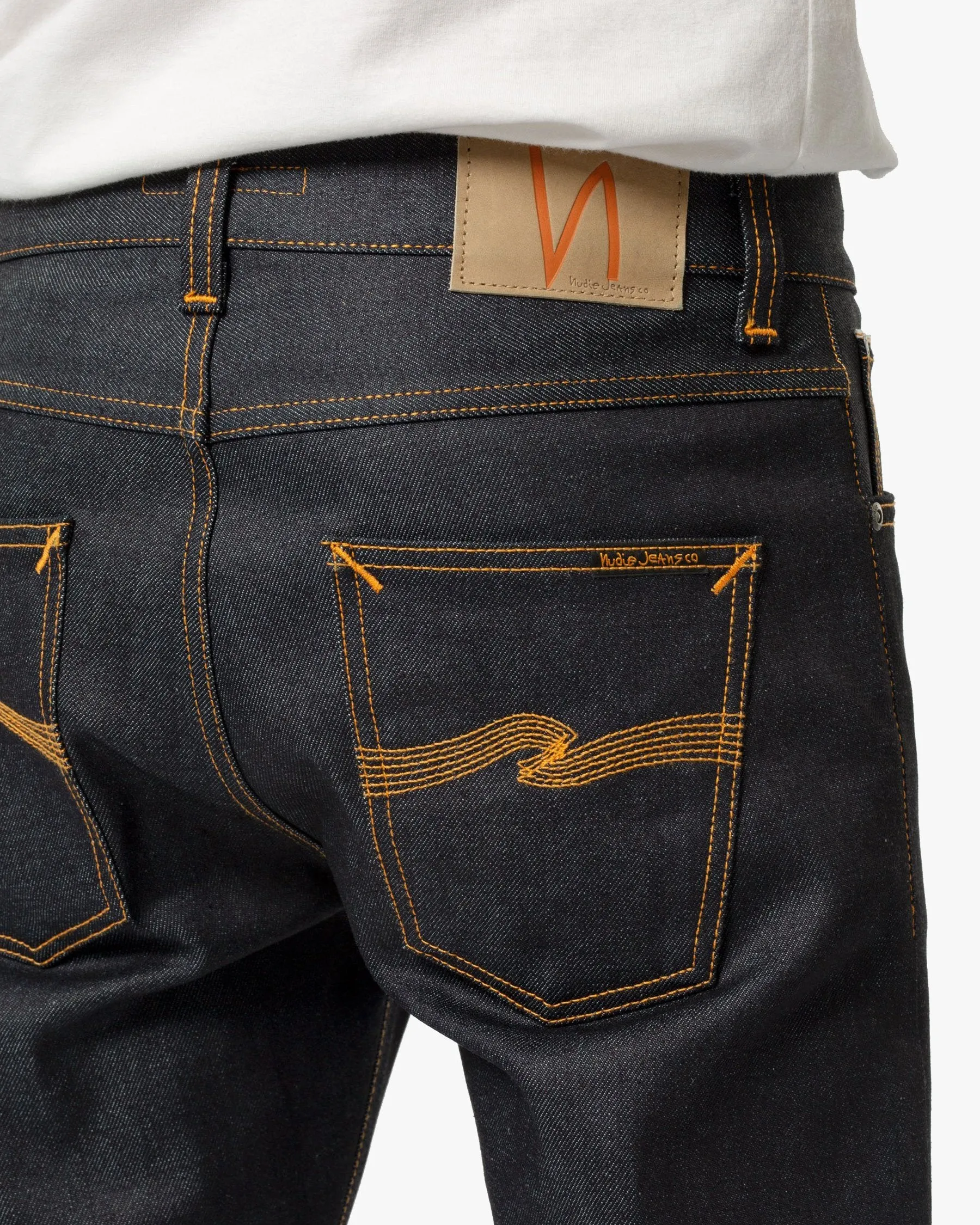Nudie Lean Dean Slim Tapered Mens Jeans - Dry Japan Selvage