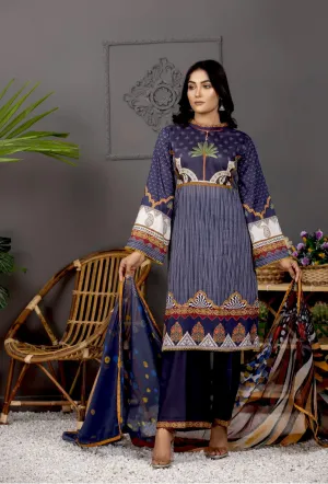 Orchid Printed Lawn Collection with Silk Dupatta Vol-5 – D05