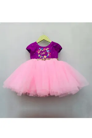 Personalised Monogram Embroidered Net Dress