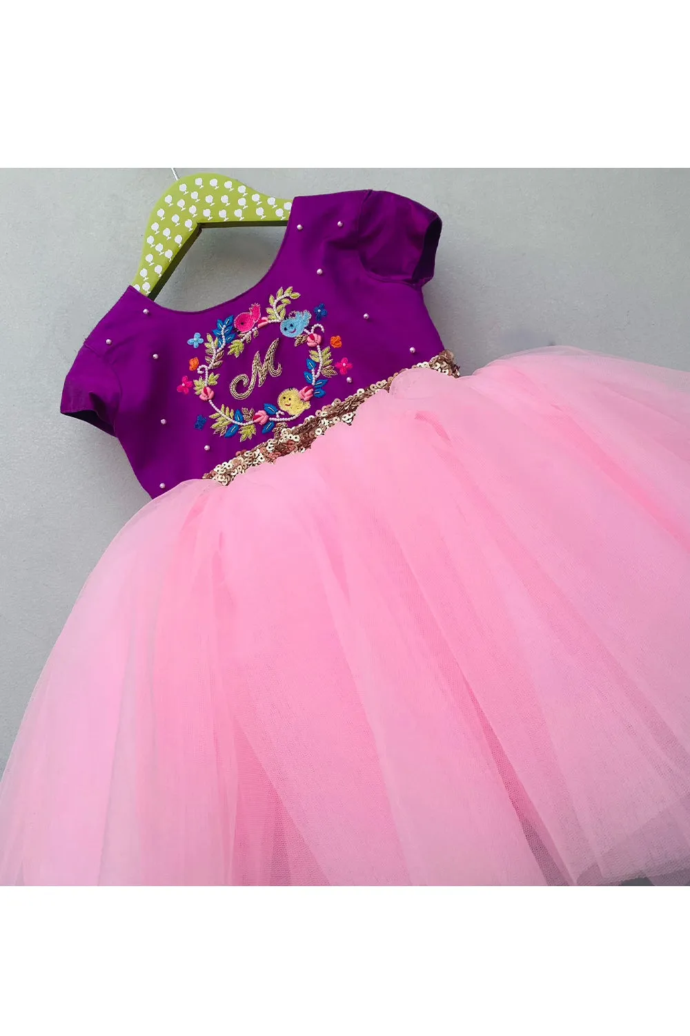 Personalised Monogram Embroidered Net Dress