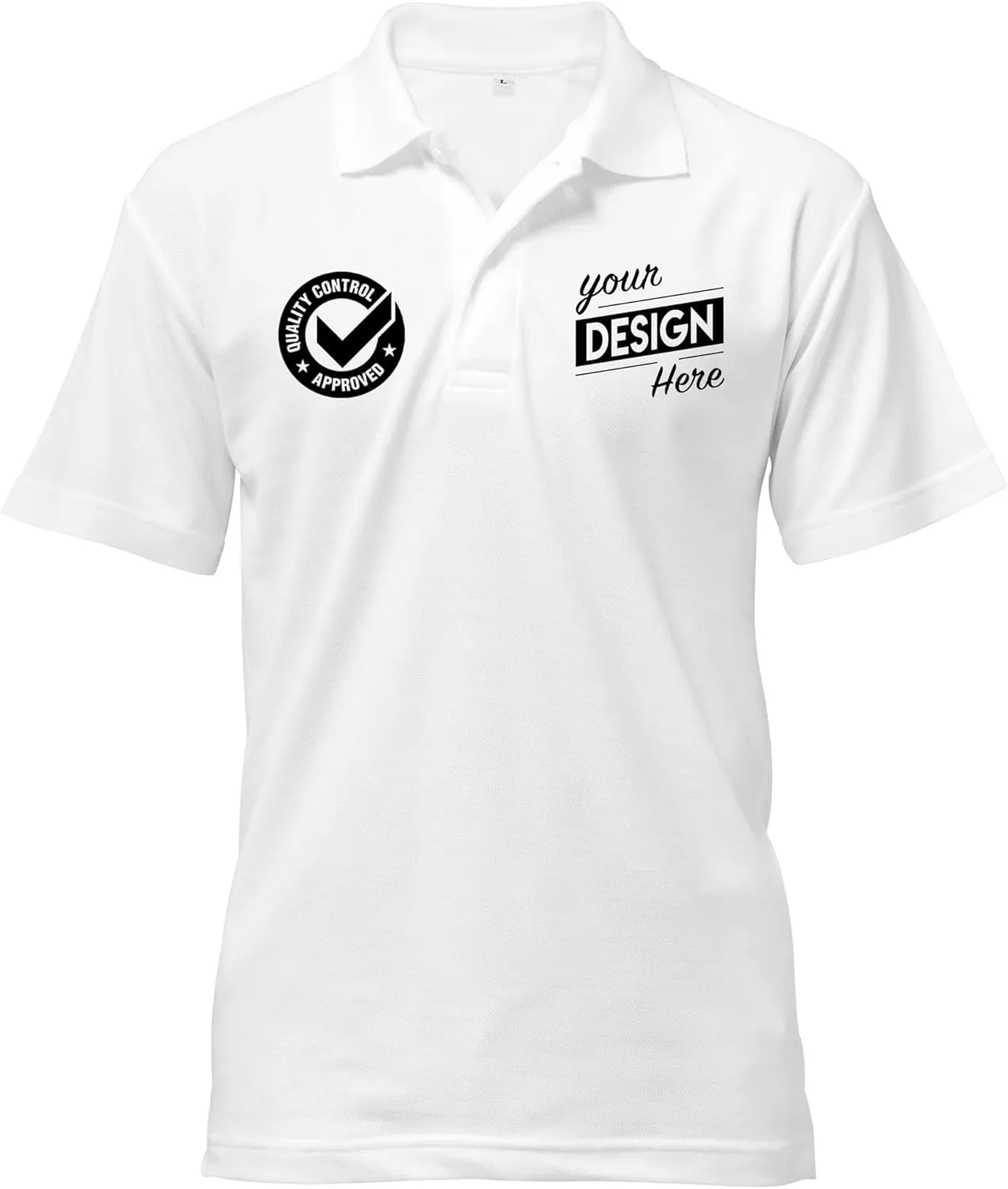 Print Your Design | Custom Personalized Polo Shirt for Men & Women, Short Sleeve Sports Golf Tennis T-Shirt