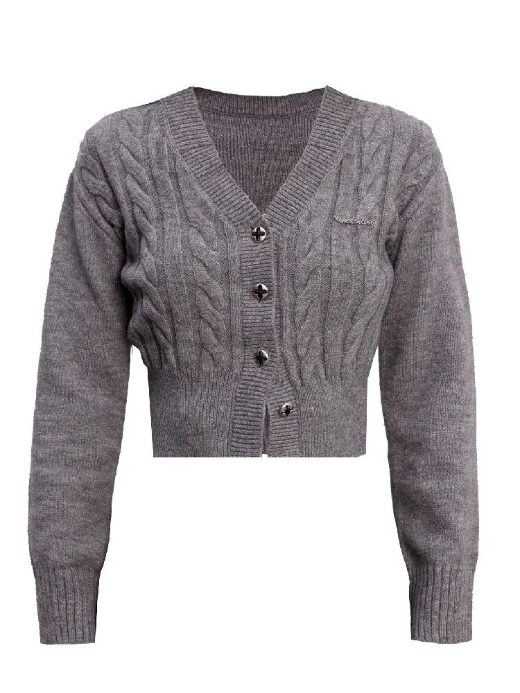 Slim Waist v-Neck Knit Cardigan【s0000004758】