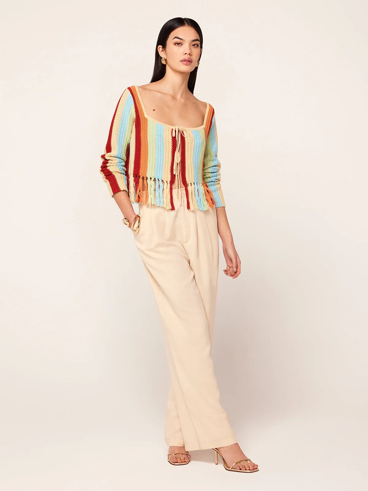 Taylor Crochet Knit Cardigan