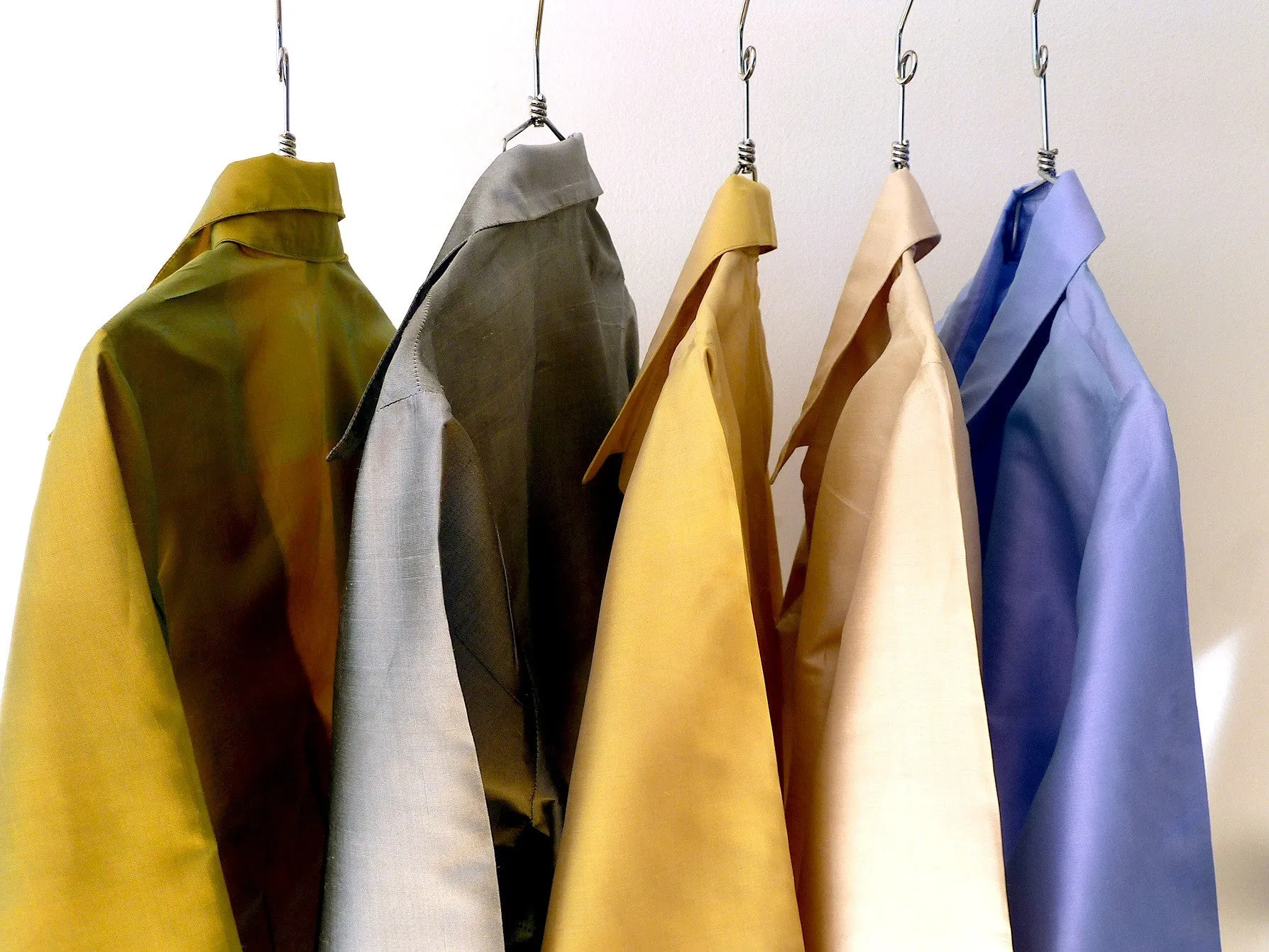 Thai Silk Taffeta Wrap Shirt Long Sleeve