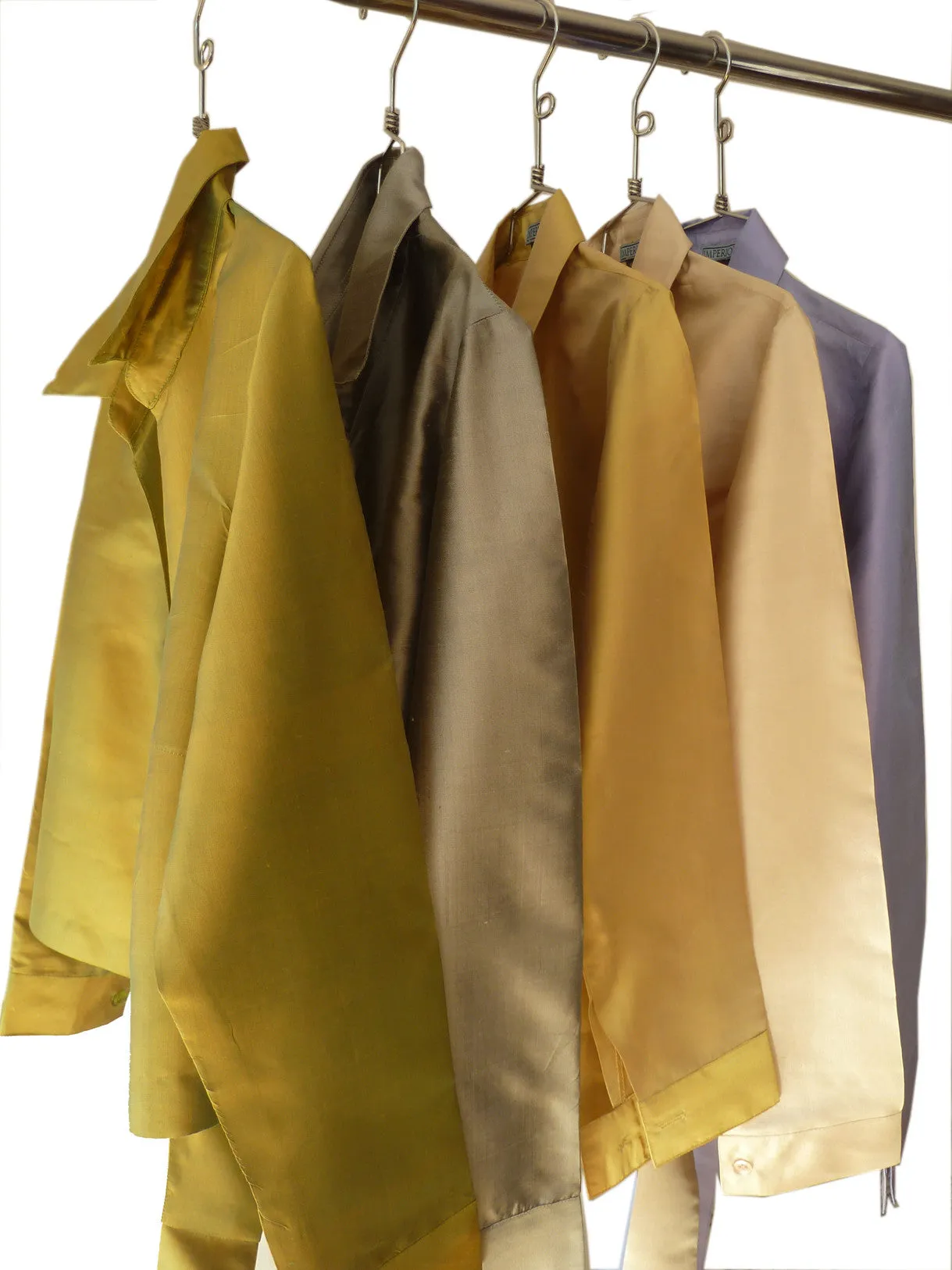 Thai Silk Taffeta Wrap Shirt Long Sleeve