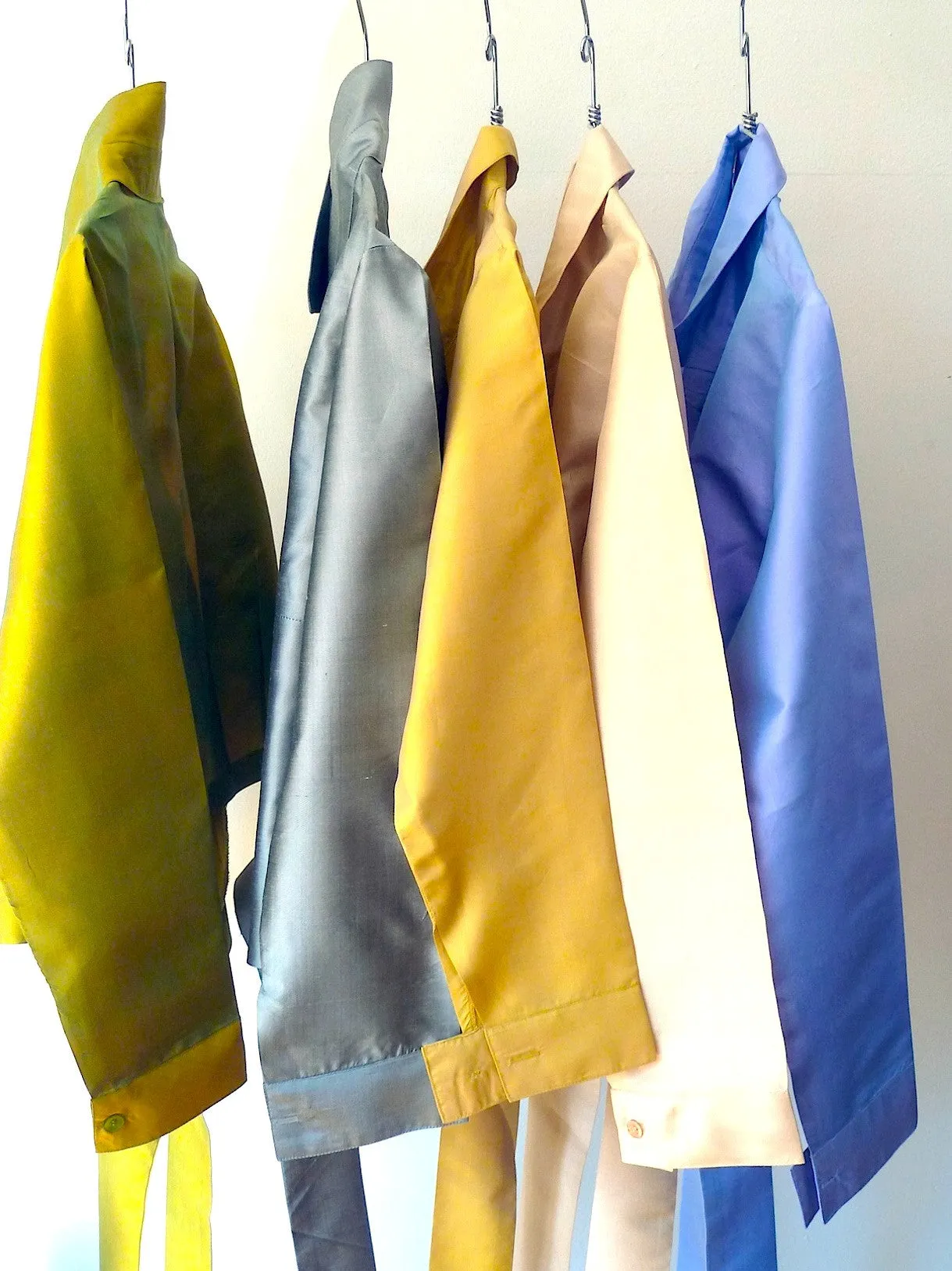 Thai Silk Taffeta Wrap Shirt Long Sleeve