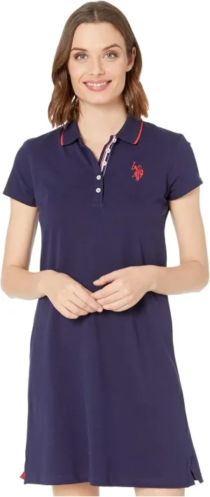 TIPPED POLO DRESS
