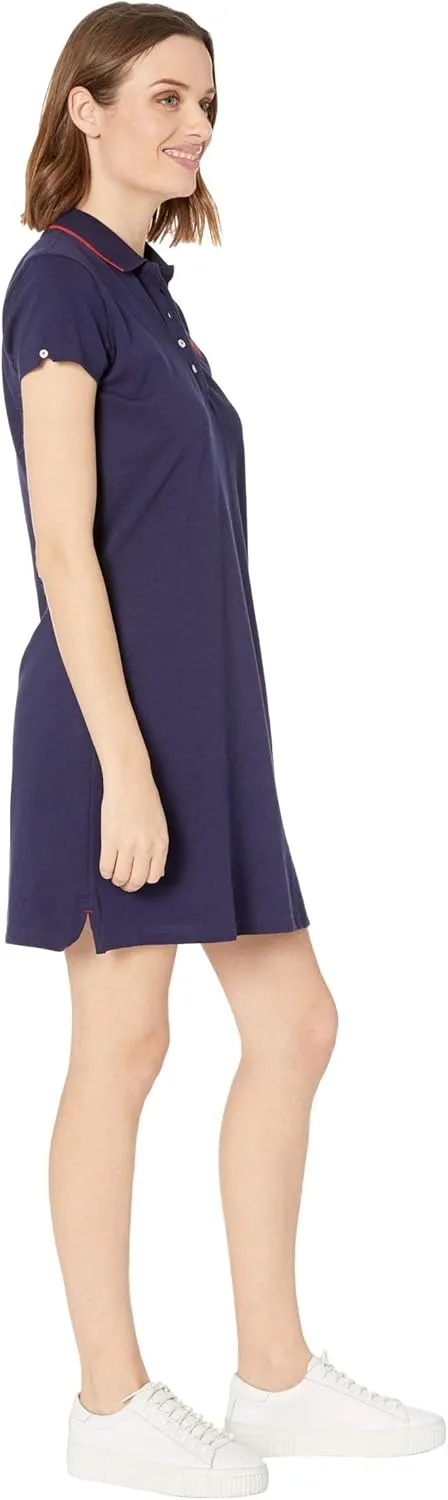 TIPPED POLO DRESS