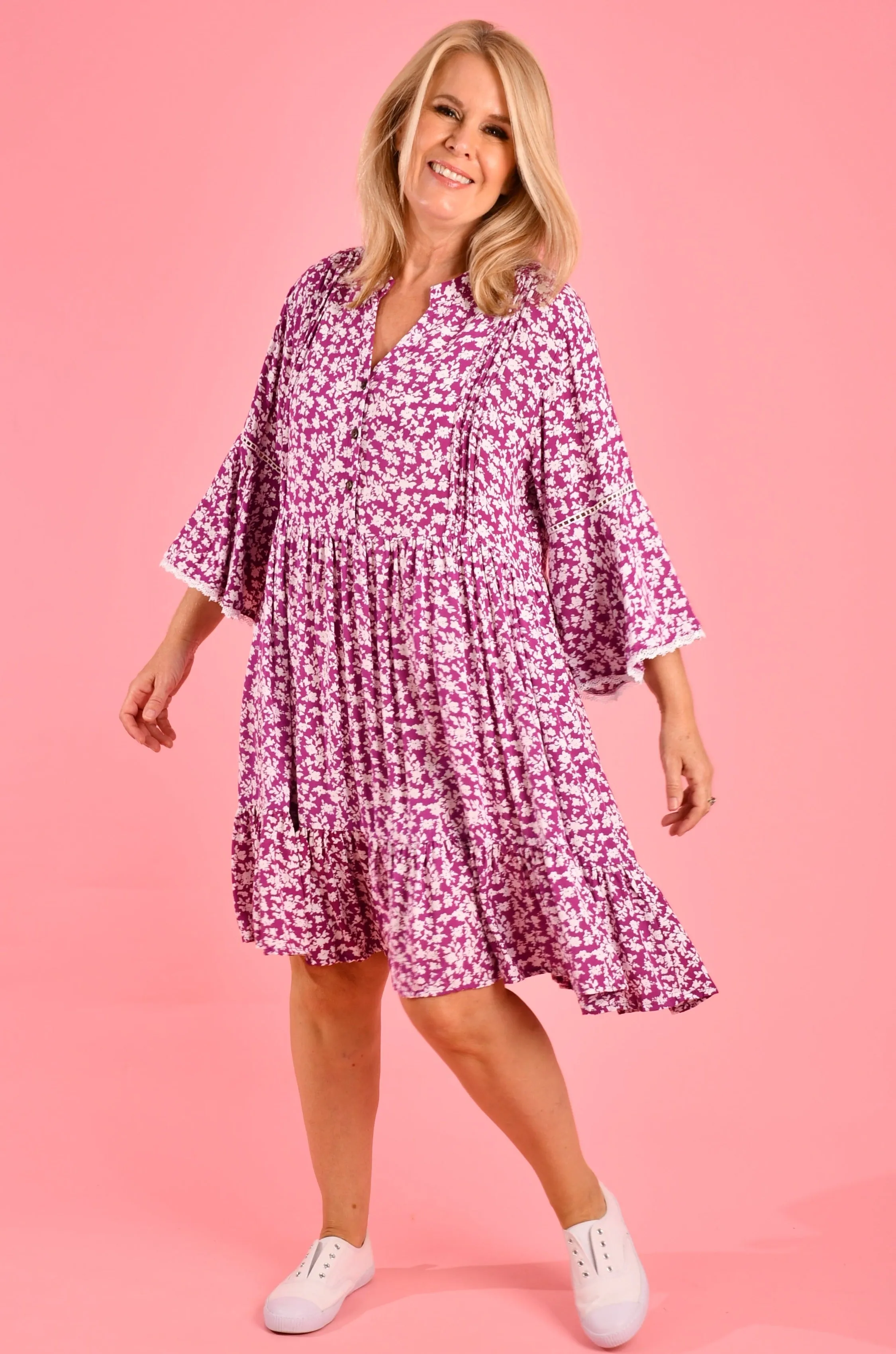 VBLD330 - SYLVIE DRESS - PRIMROSE PURPLE