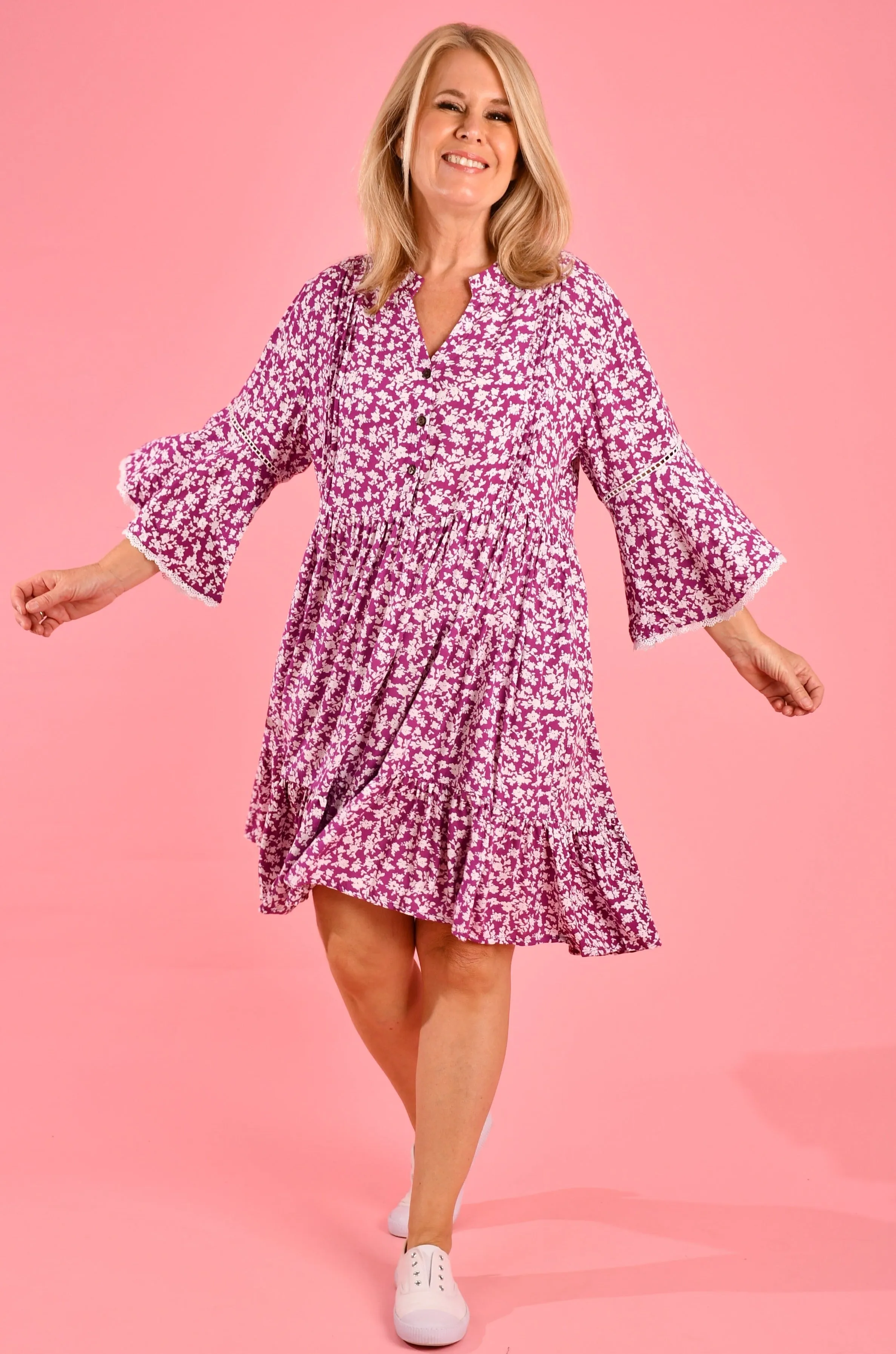 VBLD330 - SYLVIE DRESS - PRIMROSE PURPLE