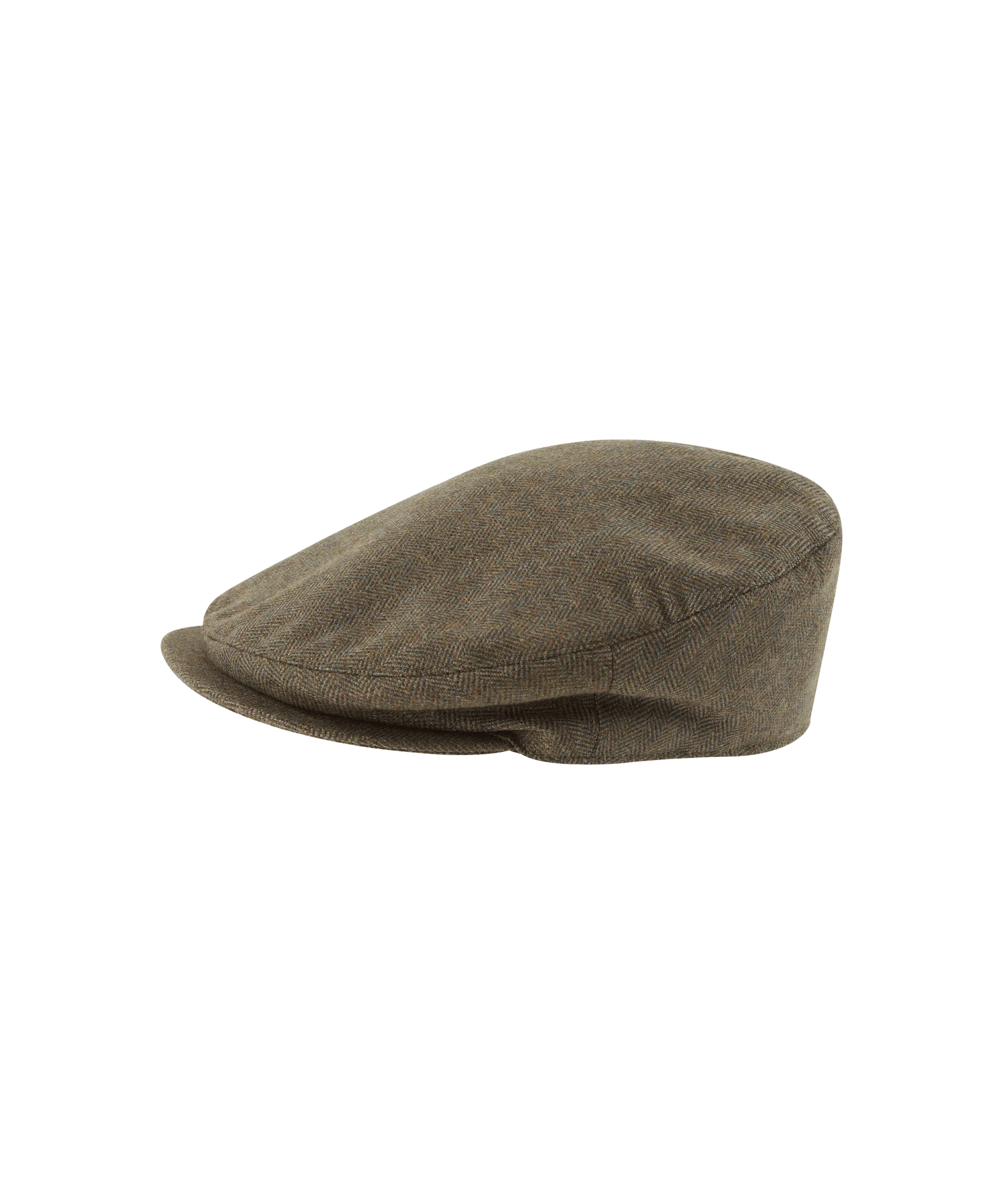 Women's Tweed Cap - Loden Green Herringbone Tweed