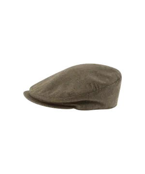 Women's Tweed Cap - Loden Green Herringbone Tweed